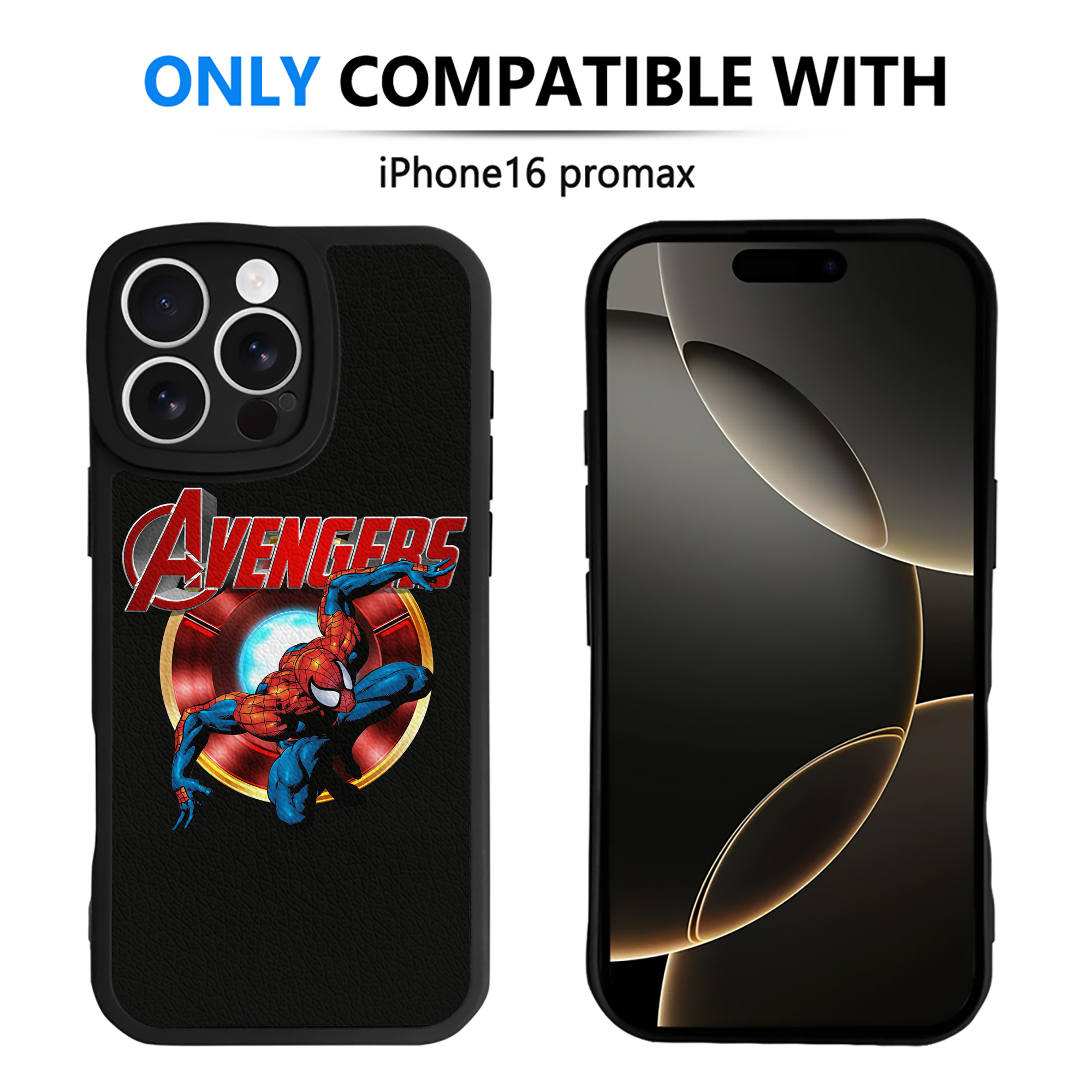 （画像用） Spider Man スパイダーマン 【iPhone 16シリーズ対応】シリコンスマホケース（レザー調） 材質：シリコン